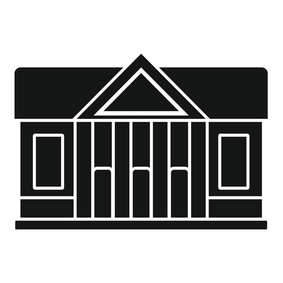 Window courthouse icon, simple style vector