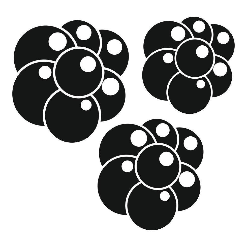 Bacteria molecule icon, simple style vector