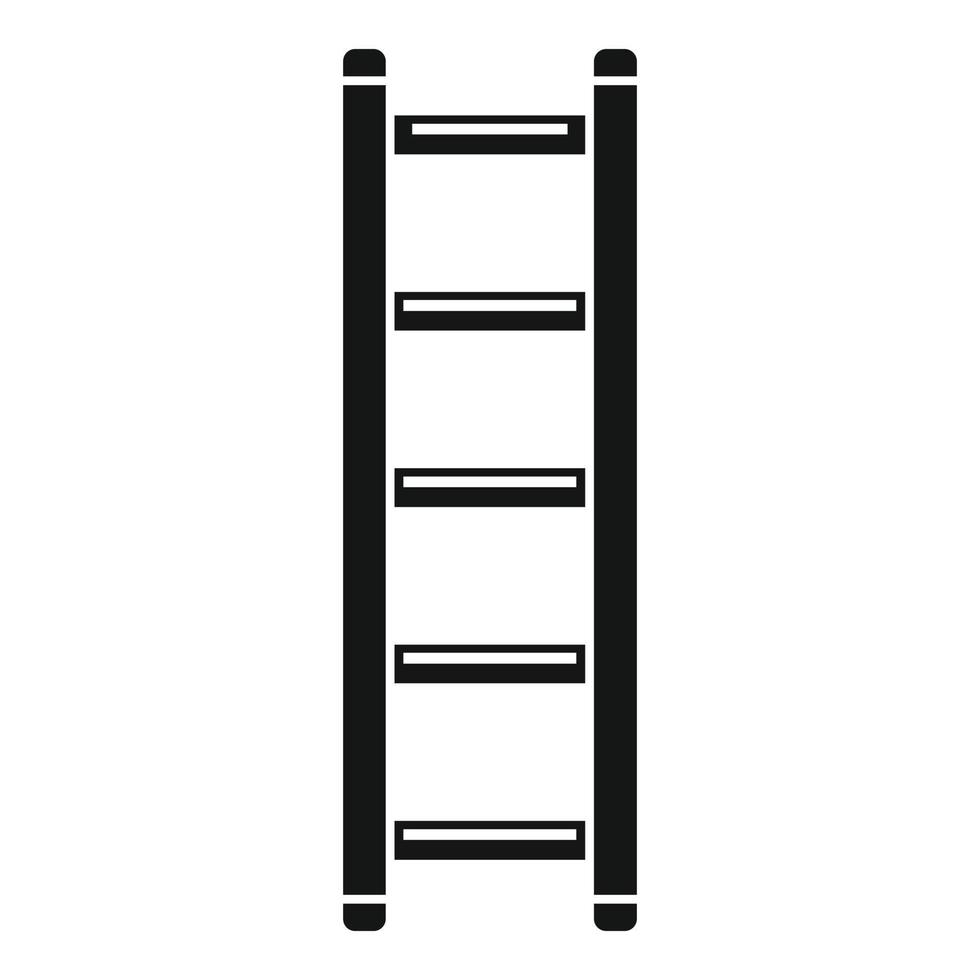 icono de escalera de acero, estilo simple vector