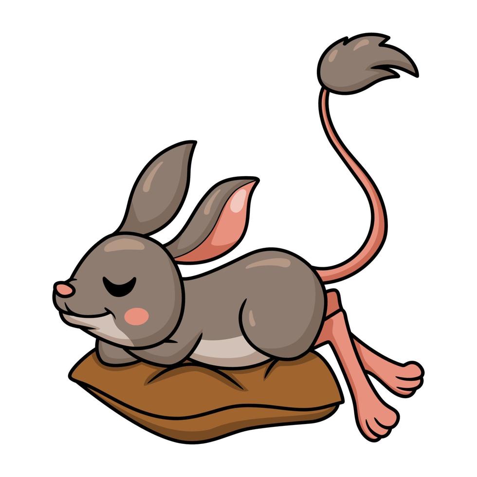 Cute little jerboa cartoon sleeping vector
