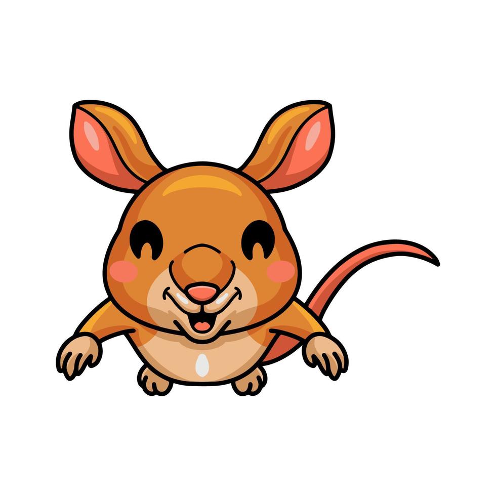 Cute little bandicoot cartoon character vector