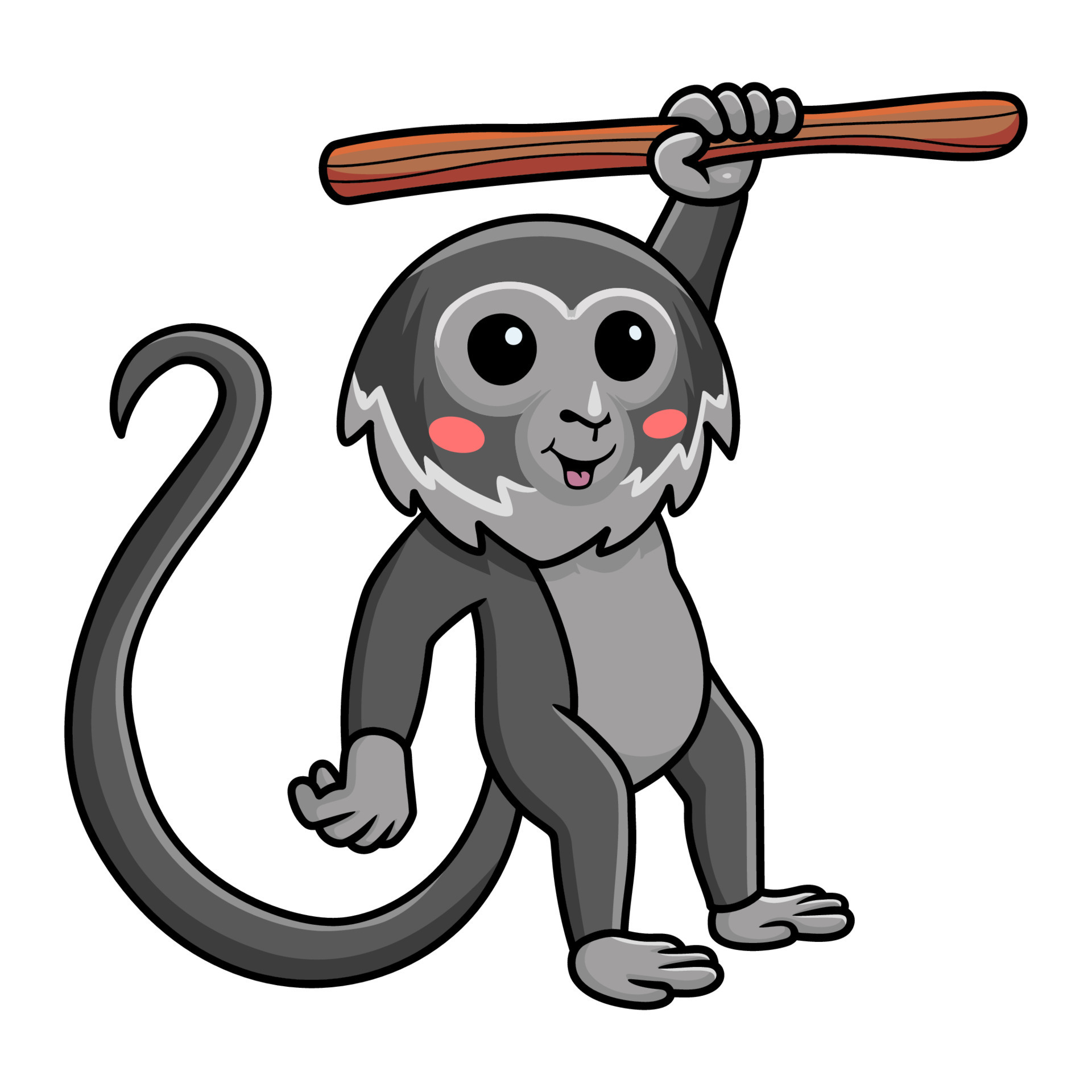 Cute Black Spider Monkey Cartoon Hanging On Tree 14597421 Vector Art At cute-black-spider-monkey-cartoon-hanging-on-tree-14597421-vector-art-at