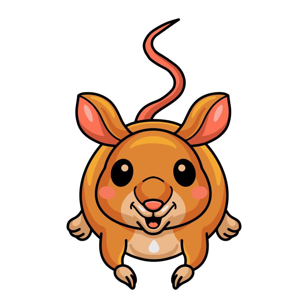 Cute little bandicoot cartoon character vector