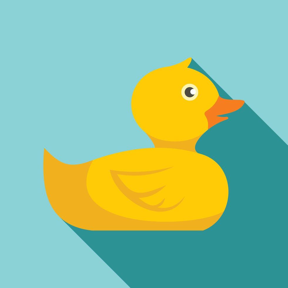 Bathroom duck icon, flat style vector