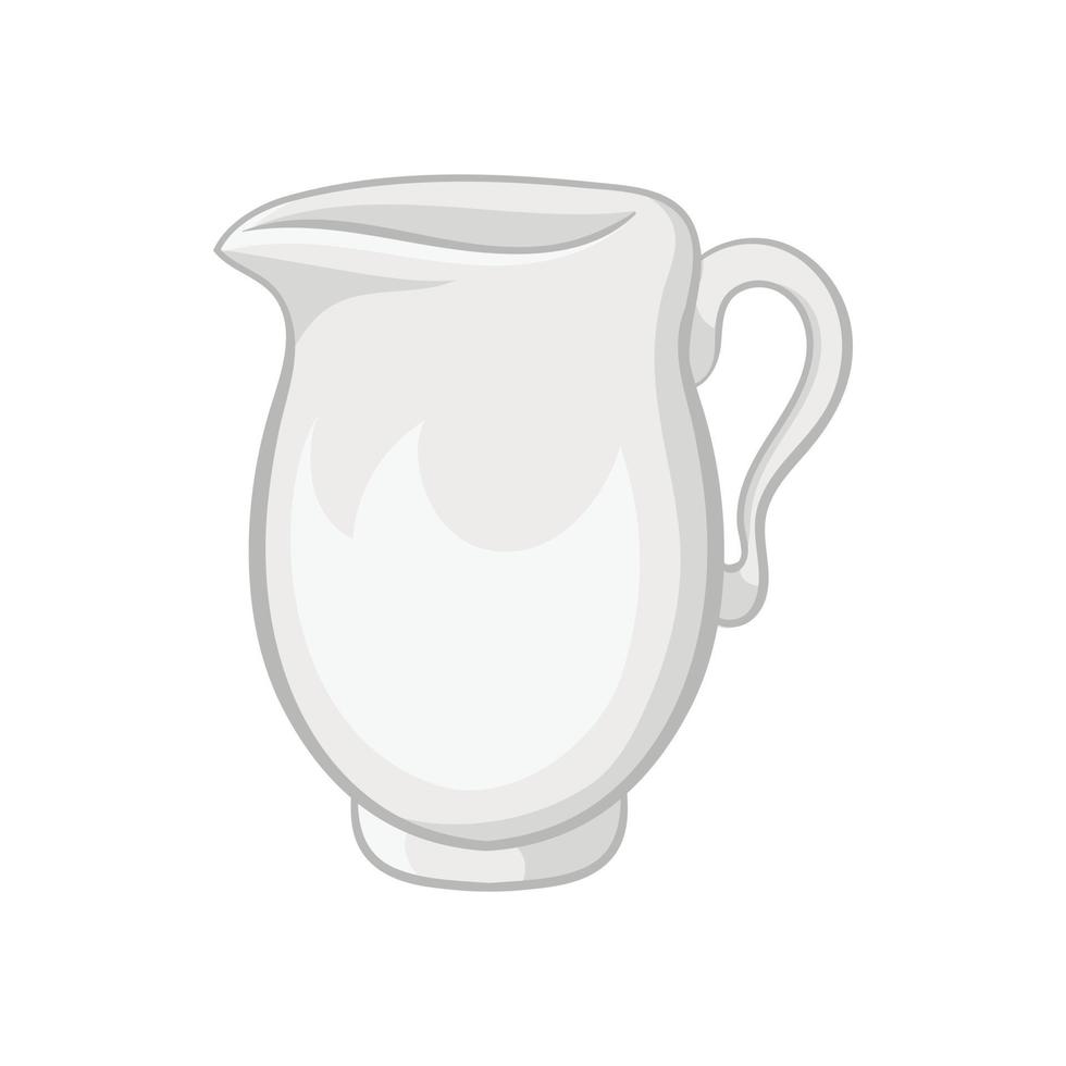 icono de jarra de leche, estilo de dibujos animados vector