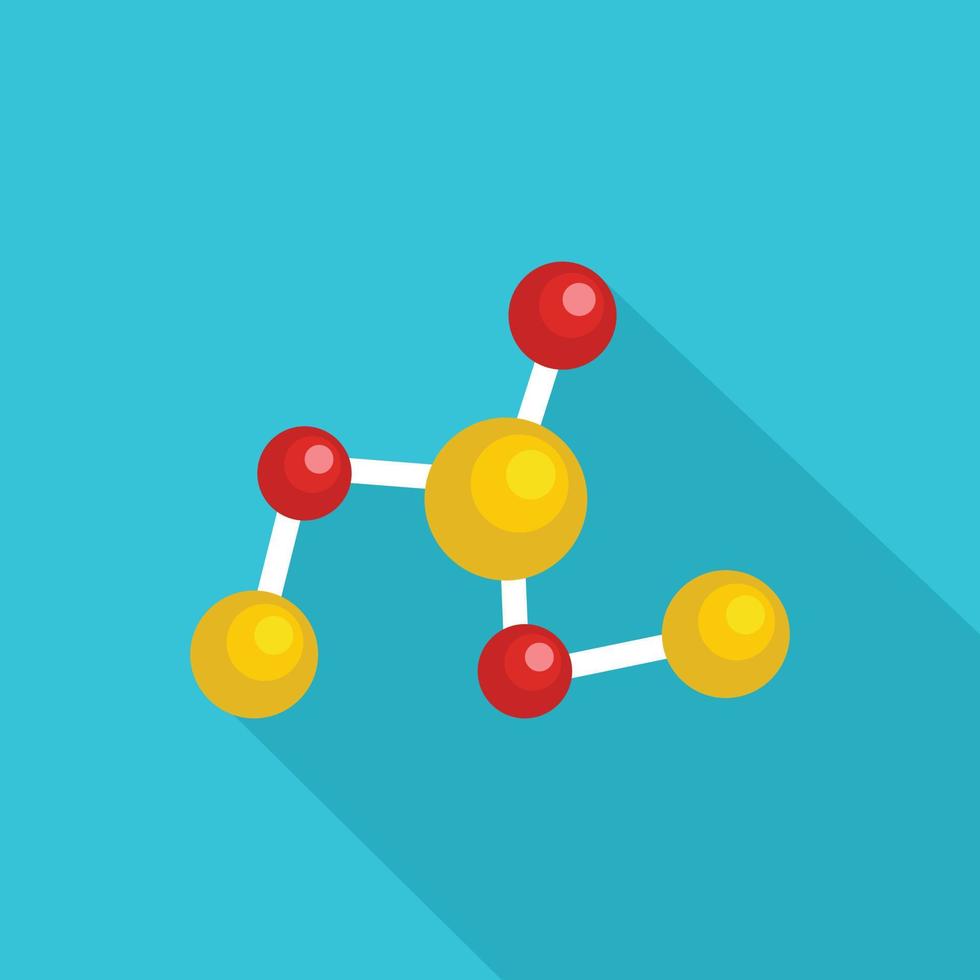 Chemical lattice icon, flat style vector