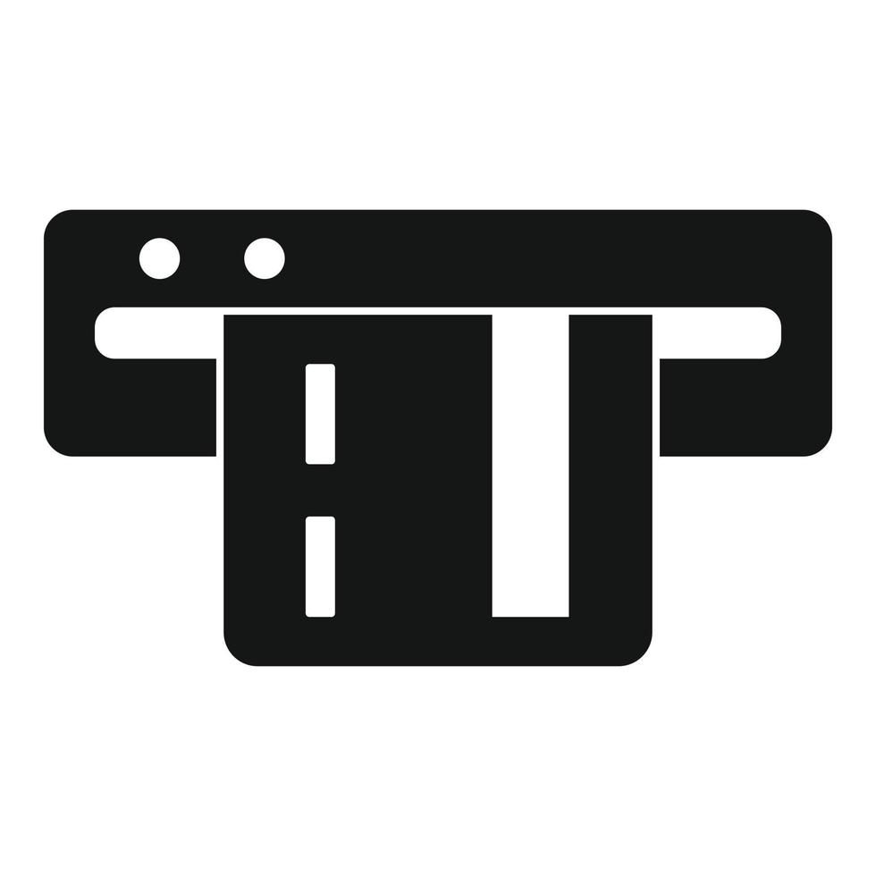 Card parking payment icon, simple style vector