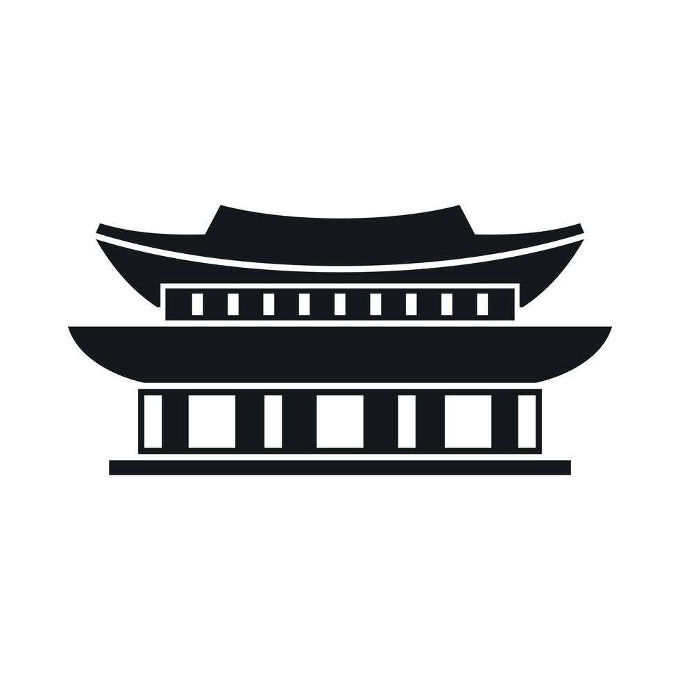 palacio gyeongbokgung, icono de seúl, estilo simple vector