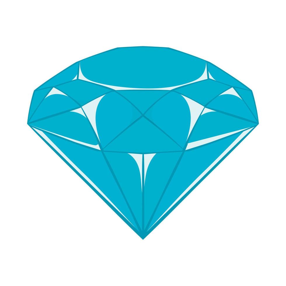 icono de diamante, estilo de dibujos animados vector