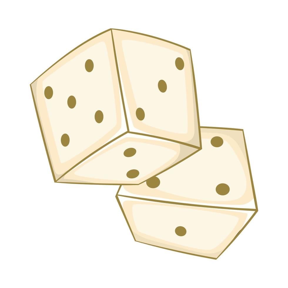 Dice icon, cartoon style vector