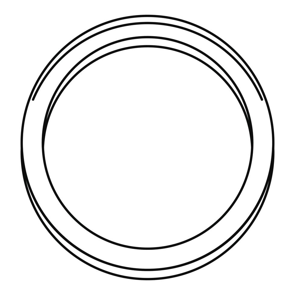 icono de anillo hormonal, estilo de esquema vector