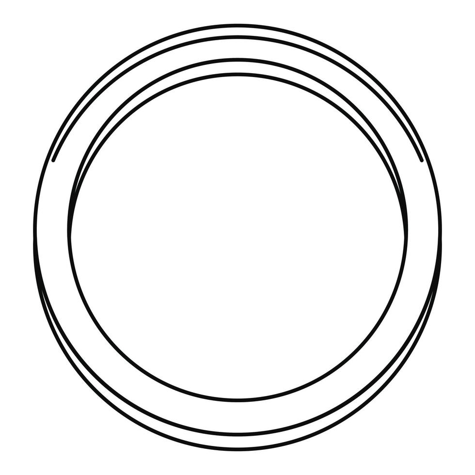 Hormonal ring icon, outline style vector