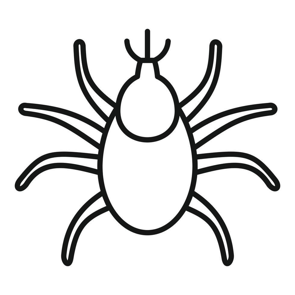 Cat mite icon, outline style vector