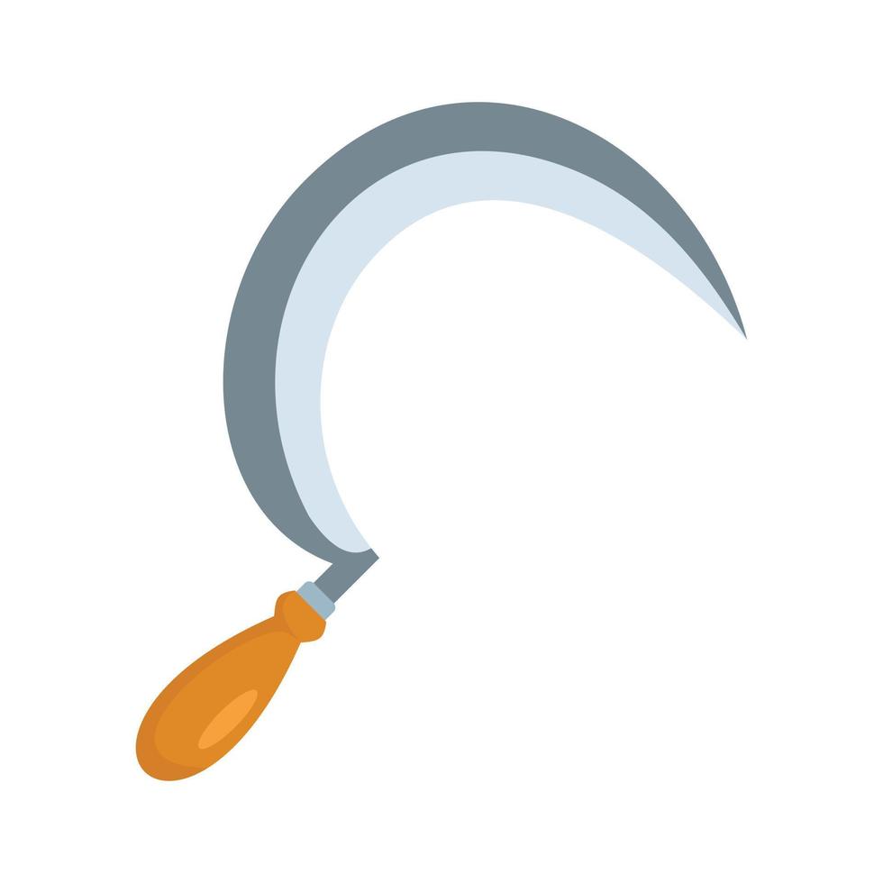 Sickle icon, flat style vector