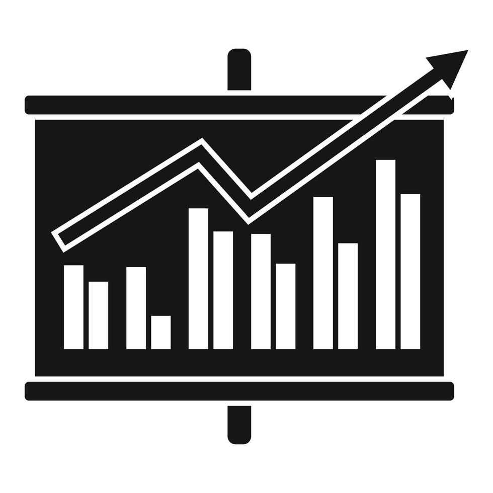 Board chart mission icon, simple style vector