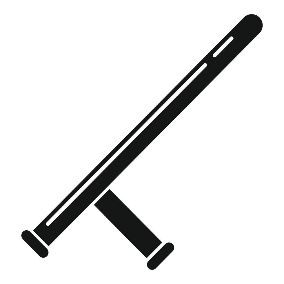 Policeman baton icon, simple style vector