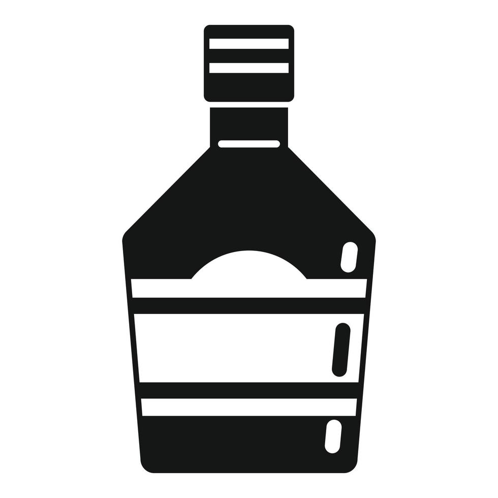icono de bebida de botella de camarero, estilo simple vector