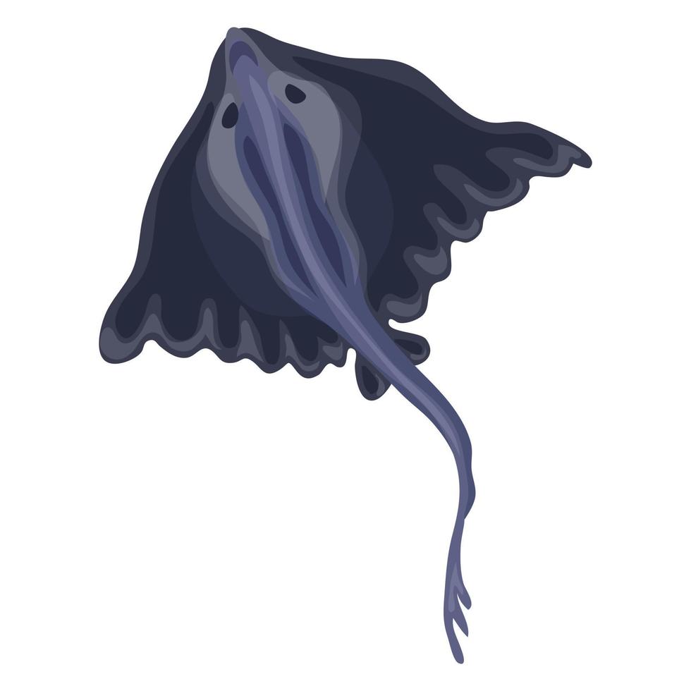 Cramp fish icon, cartoon style vector