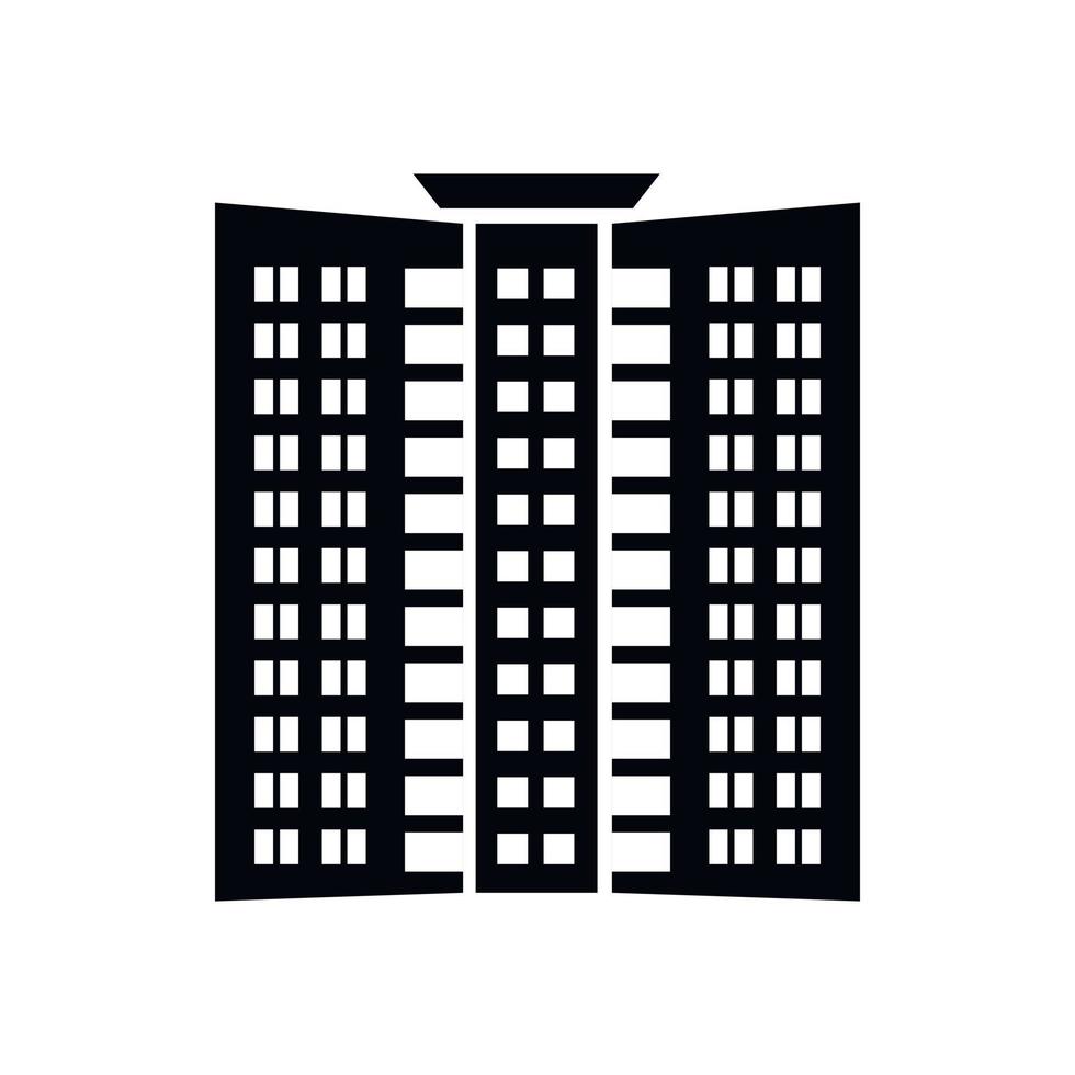 Office building icon, simple style vector