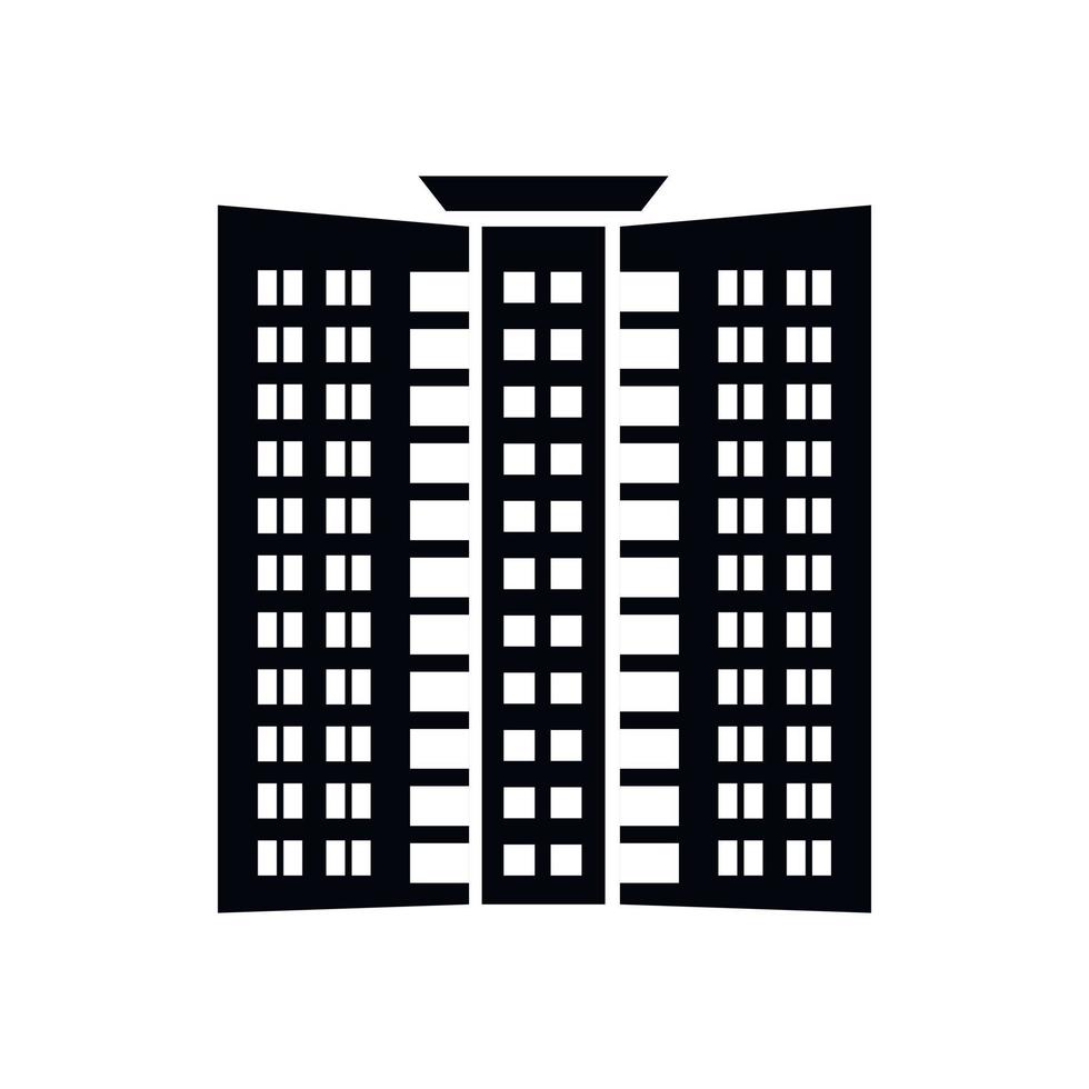 Office building icon, simple style vector