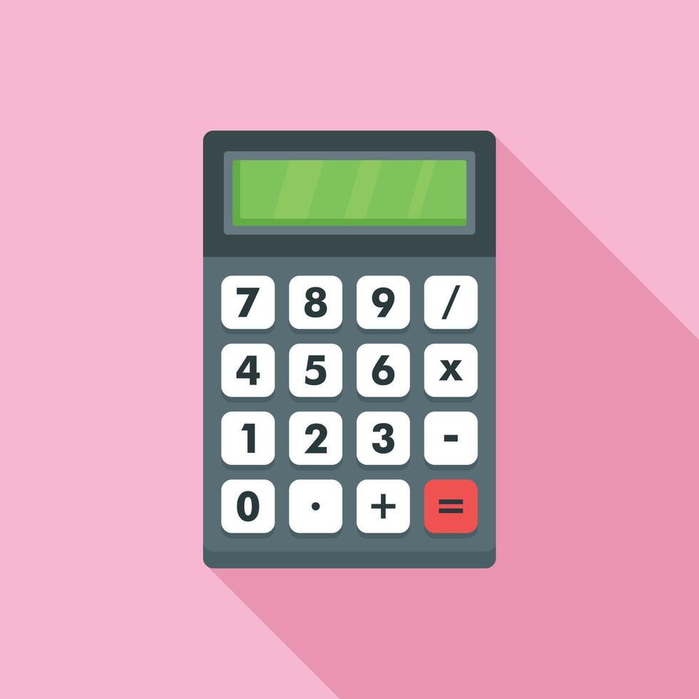 Calculator icon, flat style vector