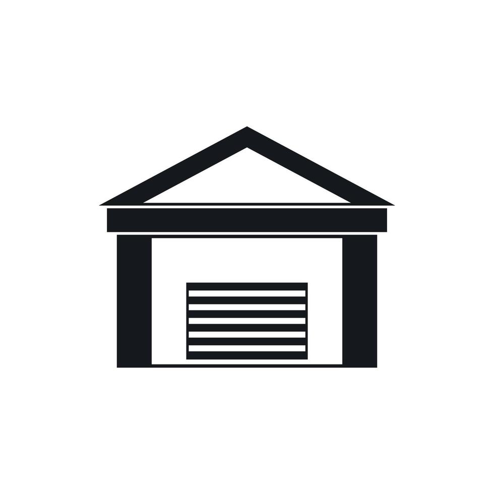 New garage icon, simple style vector