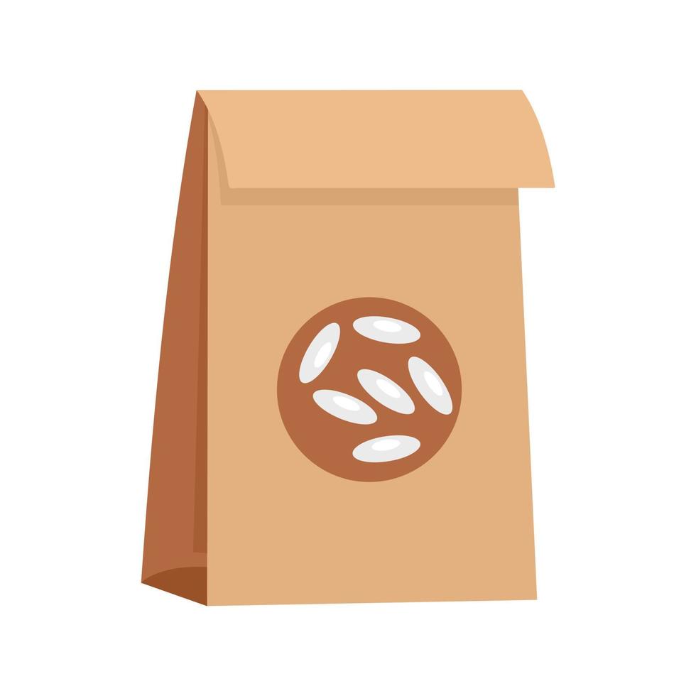 Rice package icon, flat style vector