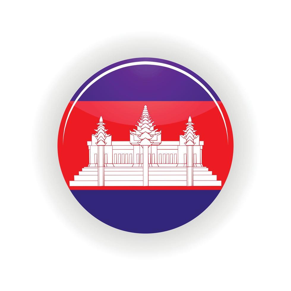 Cambodia icon circle vector