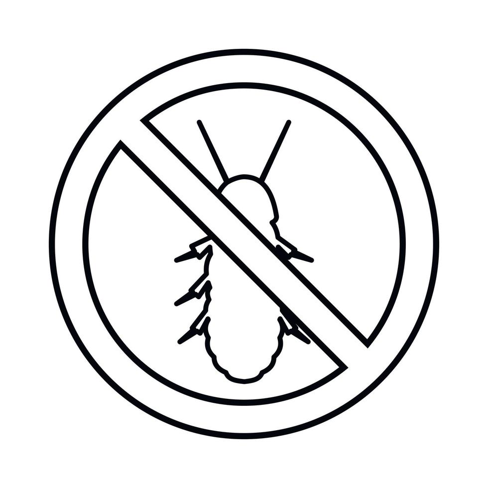 No termite sign icon, outline style vector