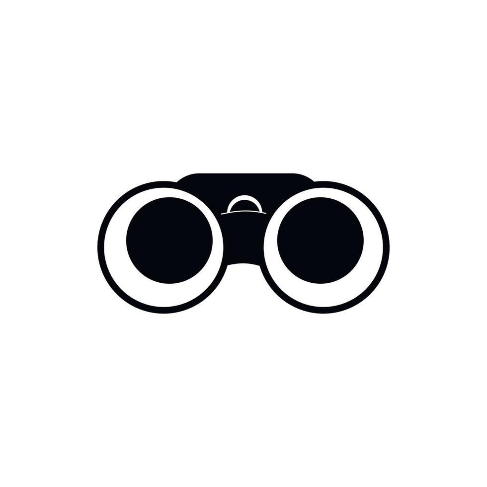 Binoculars icon, simple style vector