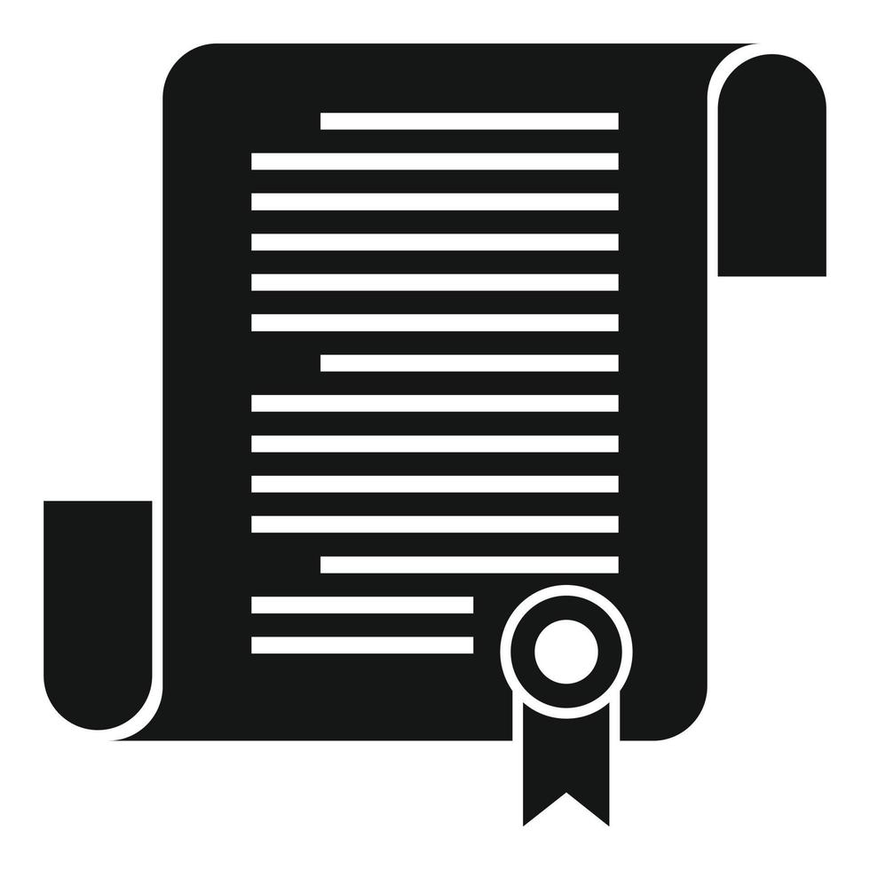 Judge papyrus icon, simple style vector