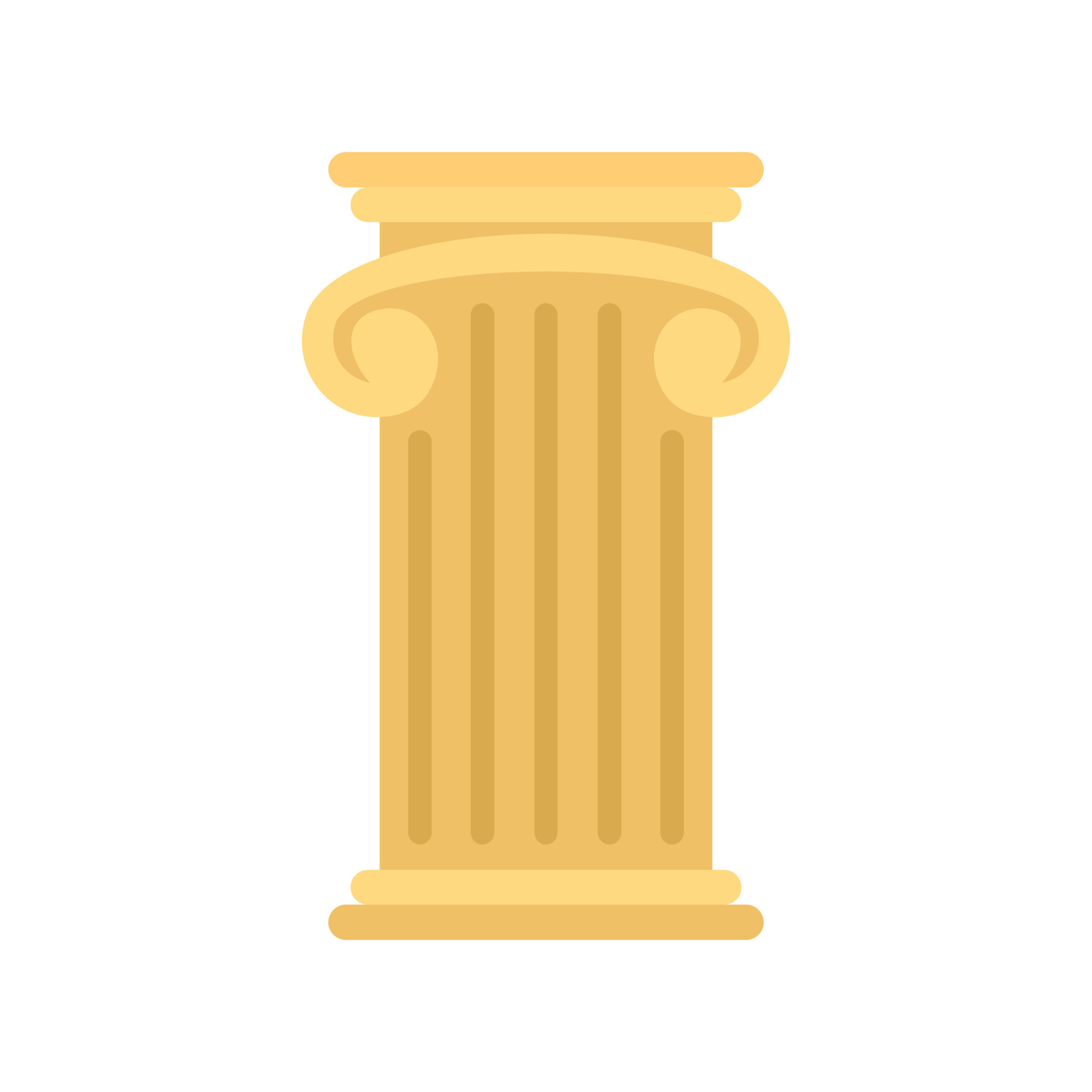 Greek pillar icon, flat style 14597772 Vector Art at Vecteezy