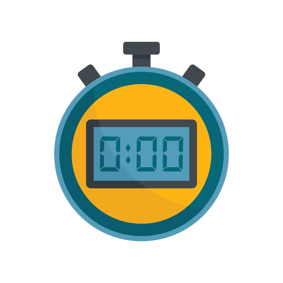 Sport stopwatch icon, flat style vector