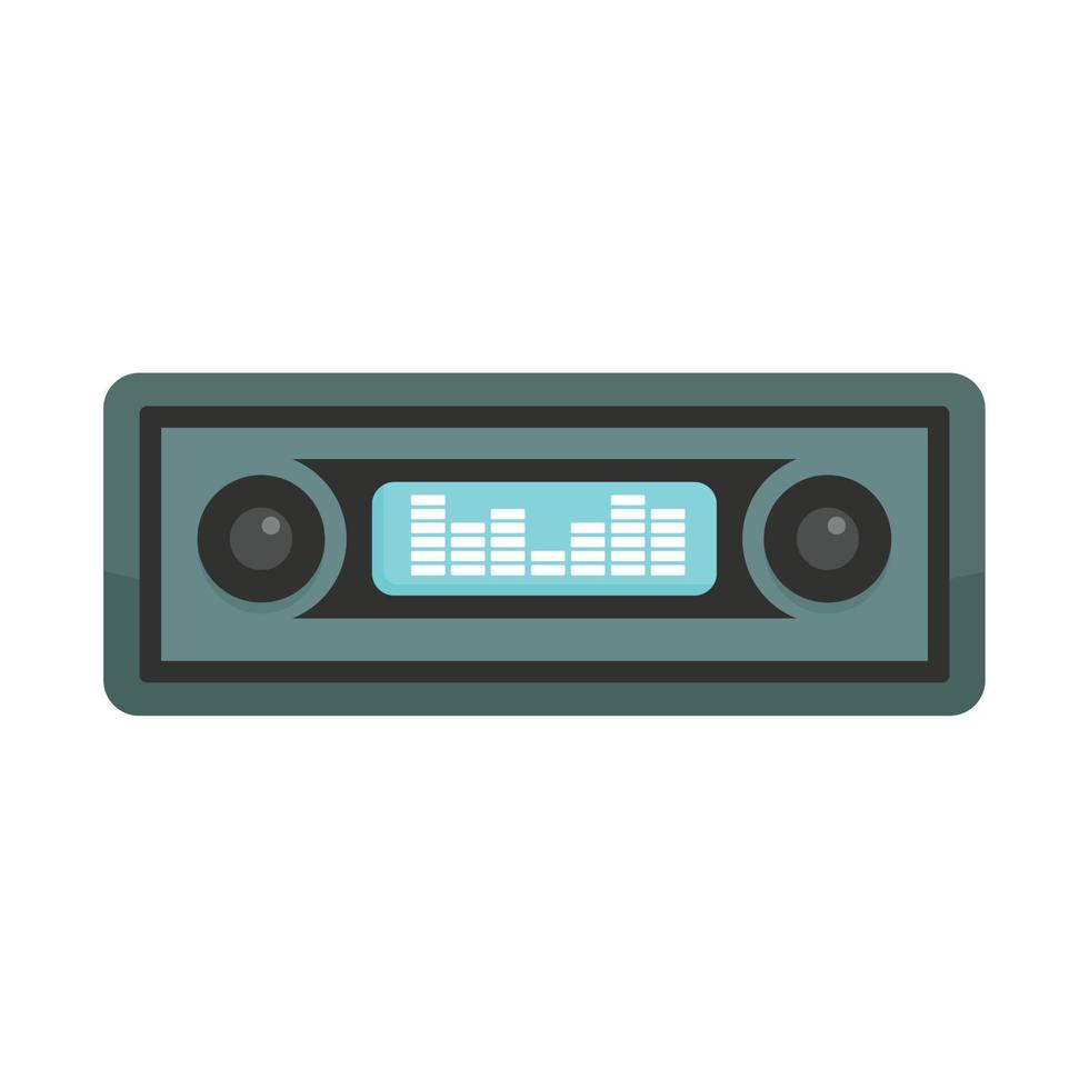 Car audio icon, flat style vector