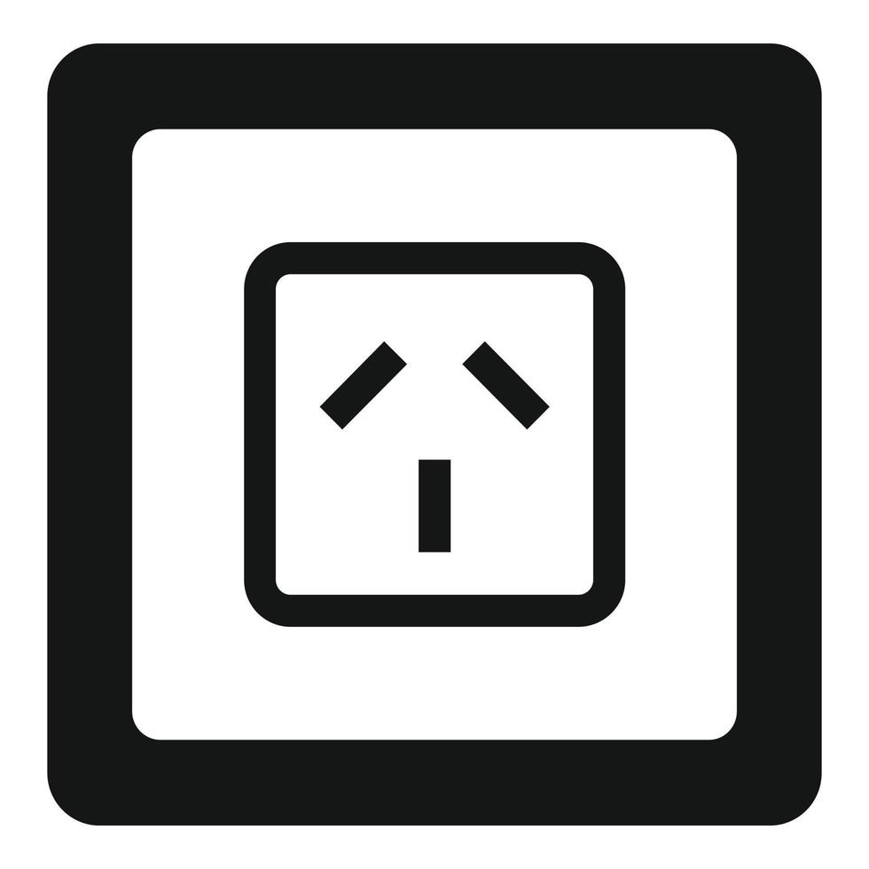 icono de toma de corriente tipo i, estilo simple vector