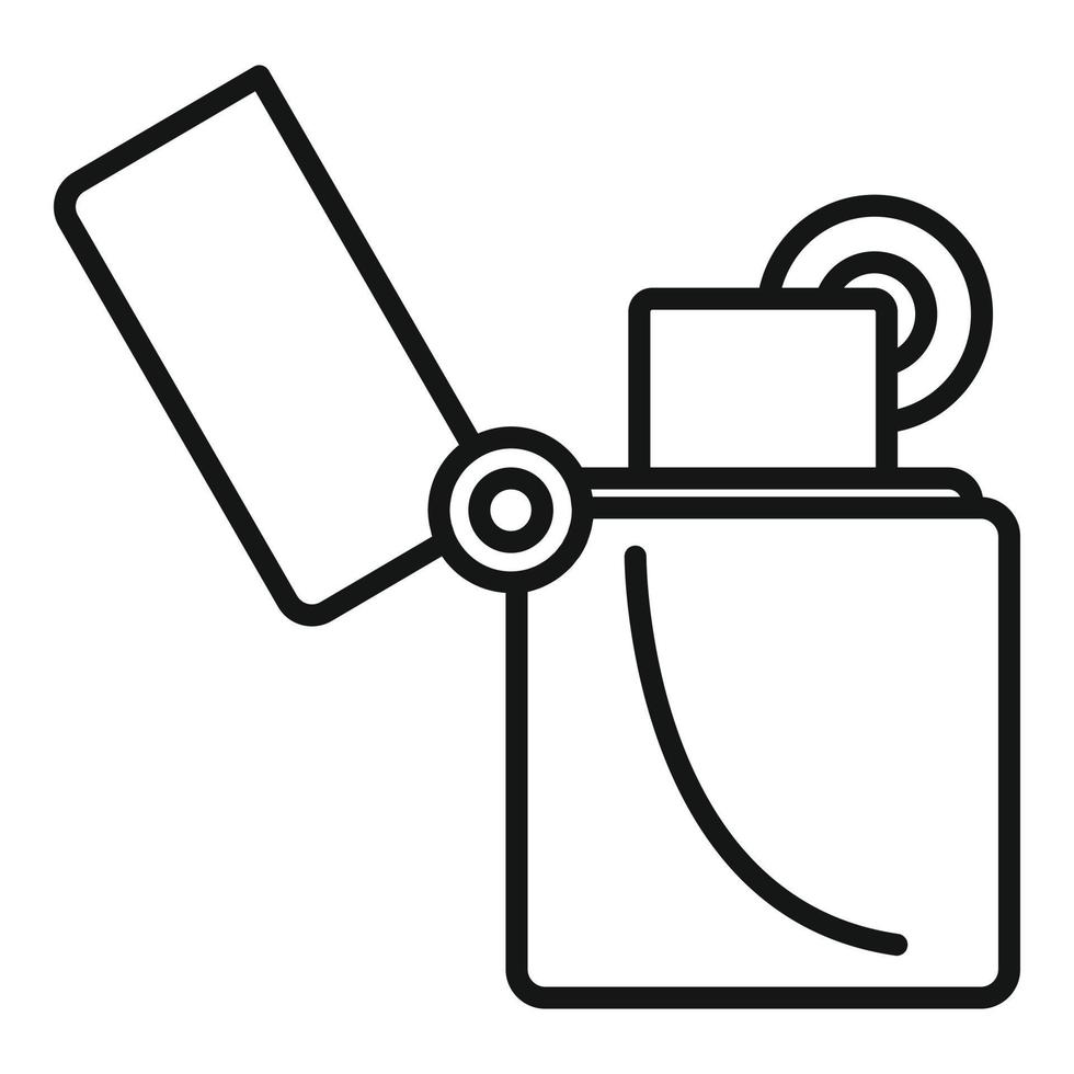 Gasoline lighter icon, outline style vector