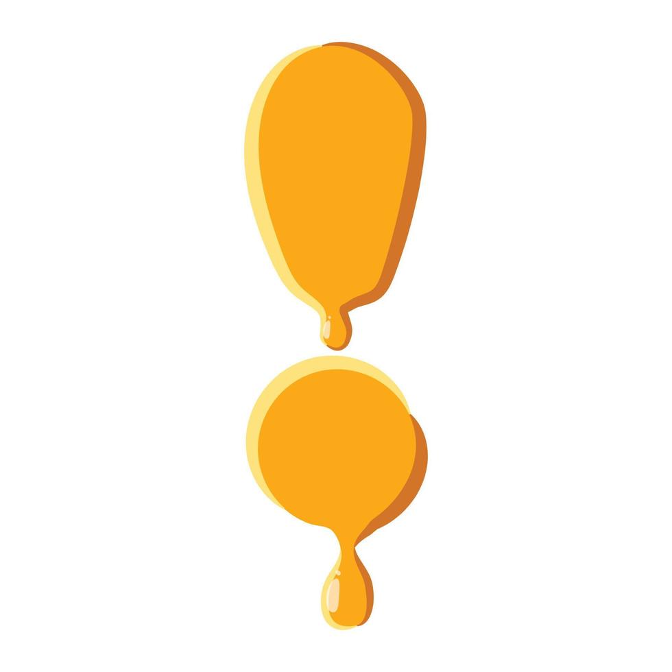 Exclamation point from honey icon vector