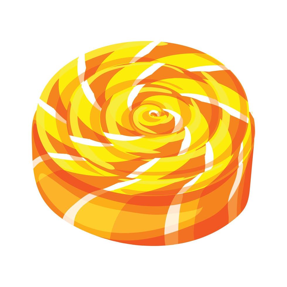 Candy swirl icon, cartoon style vector