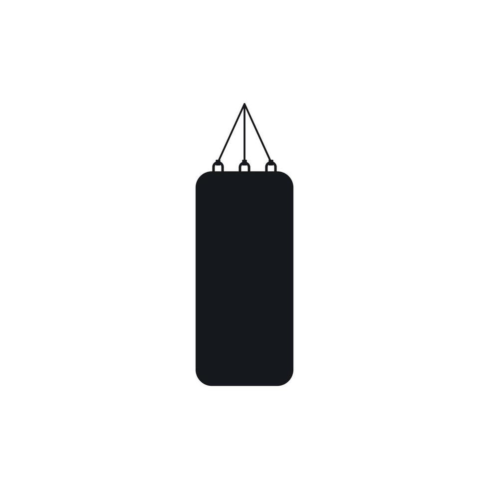 Punching bag for boxing icon, simple style vector