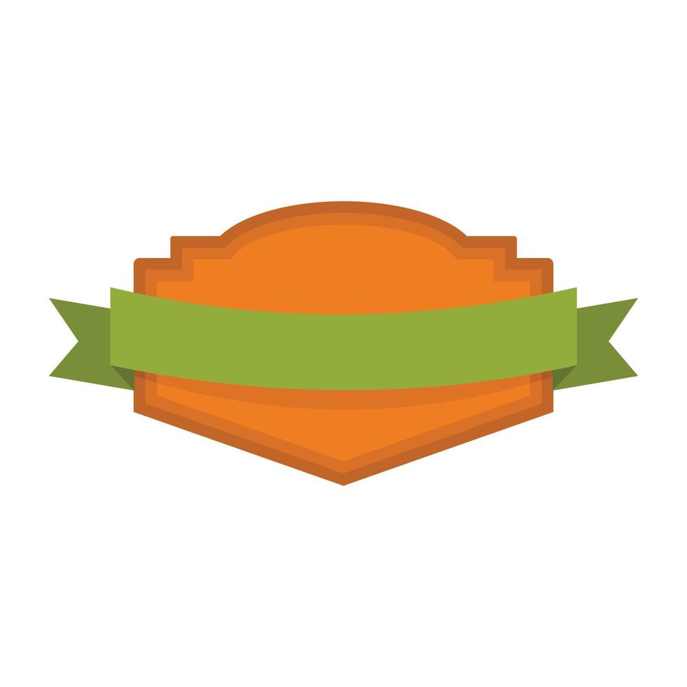 Badge label icon, flat style vector