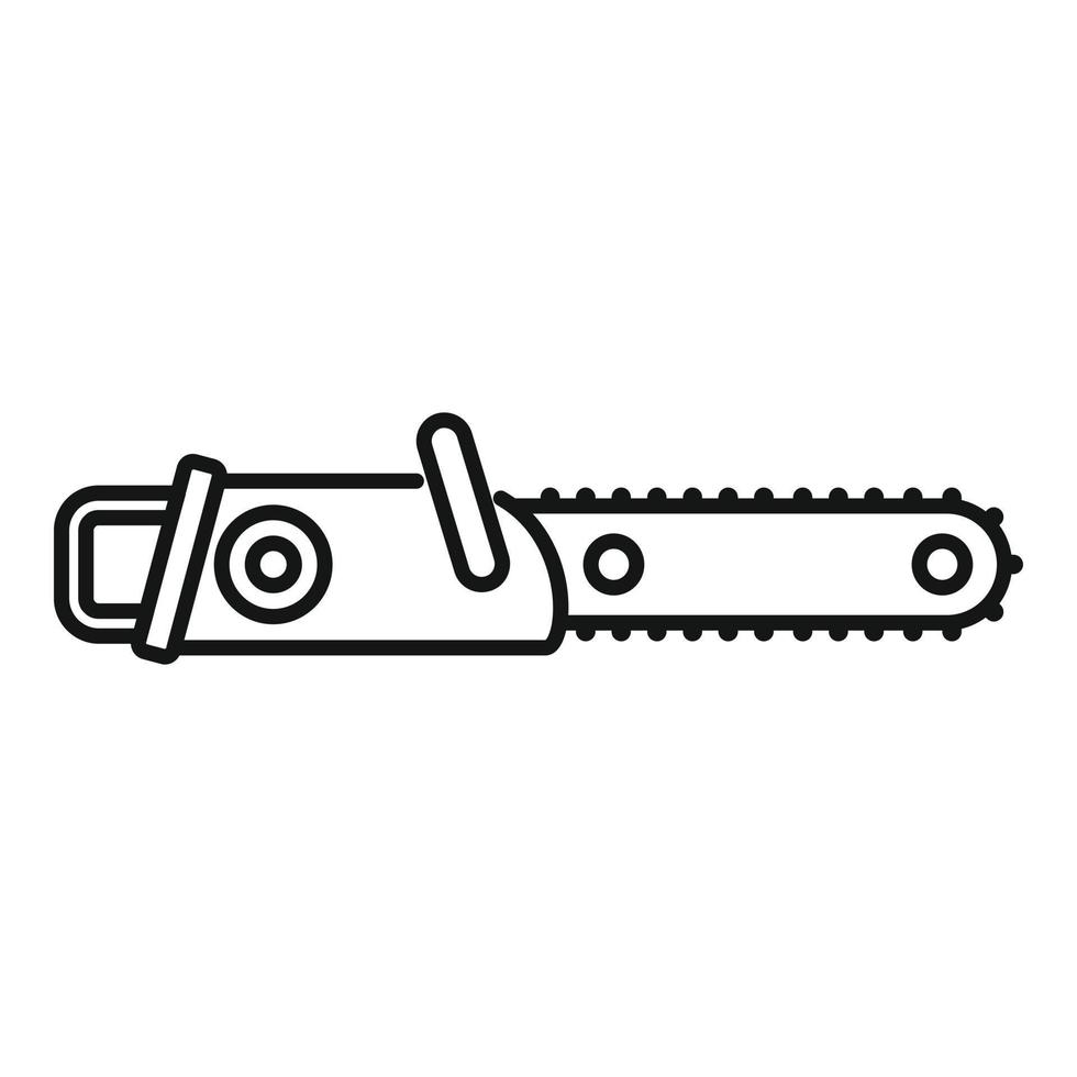 Cutter chainsaw icon, outline style vector