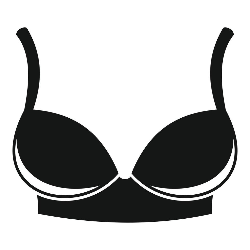 Underwear bra icon, simple style vector