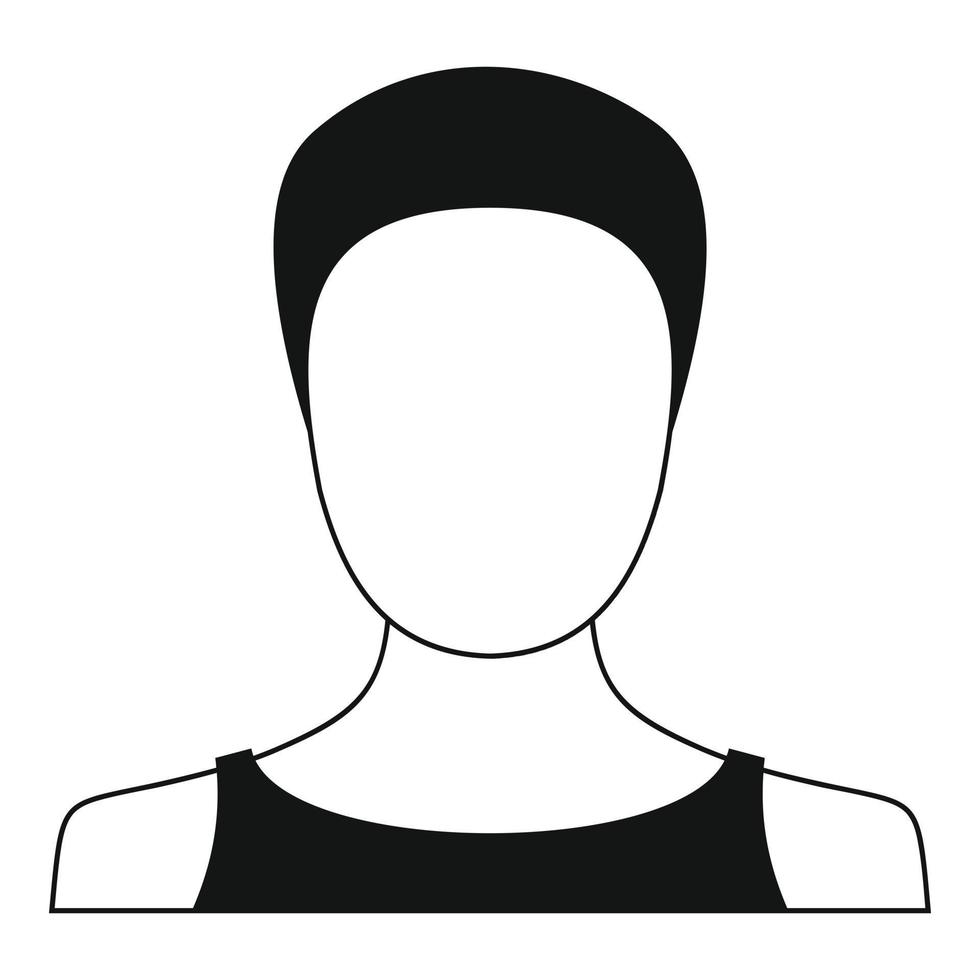 Man user icon vector simple