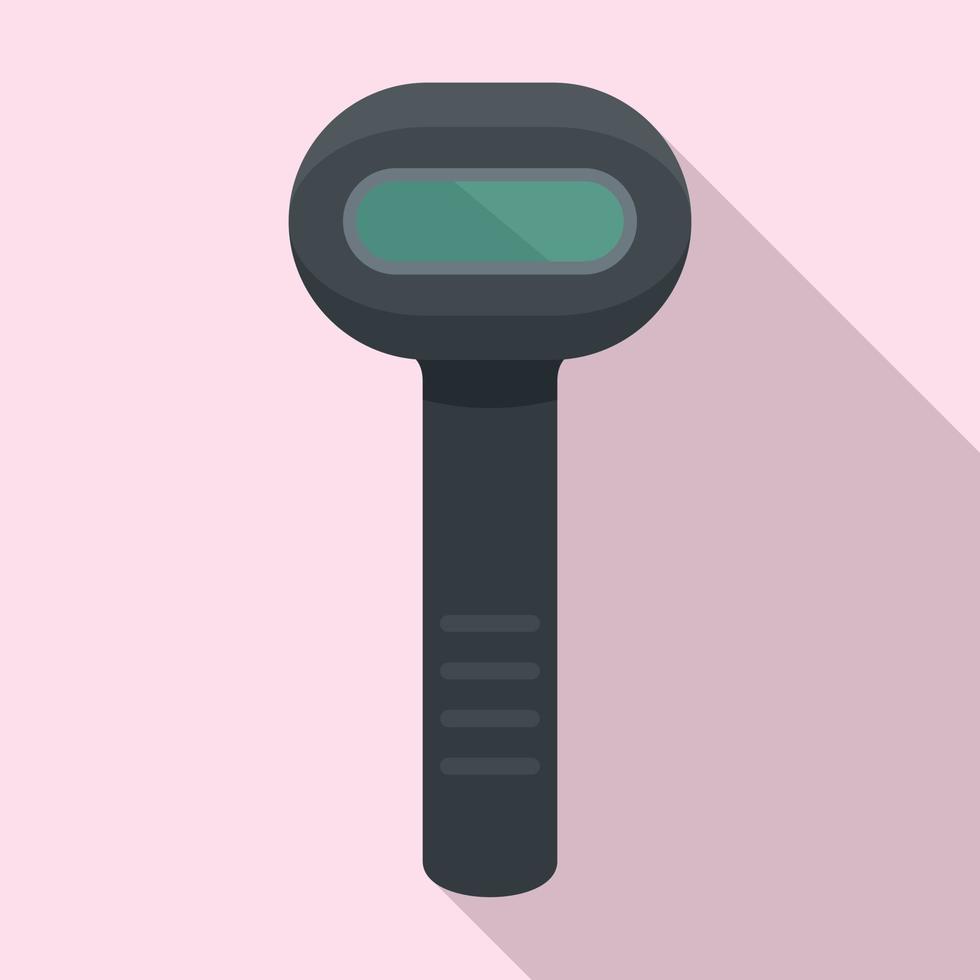 Barcode scanner icon, flat style vector