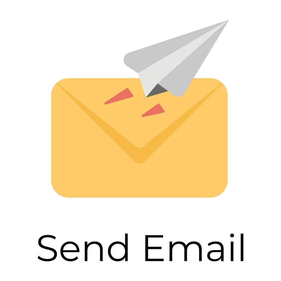 Trendy Send Email vector