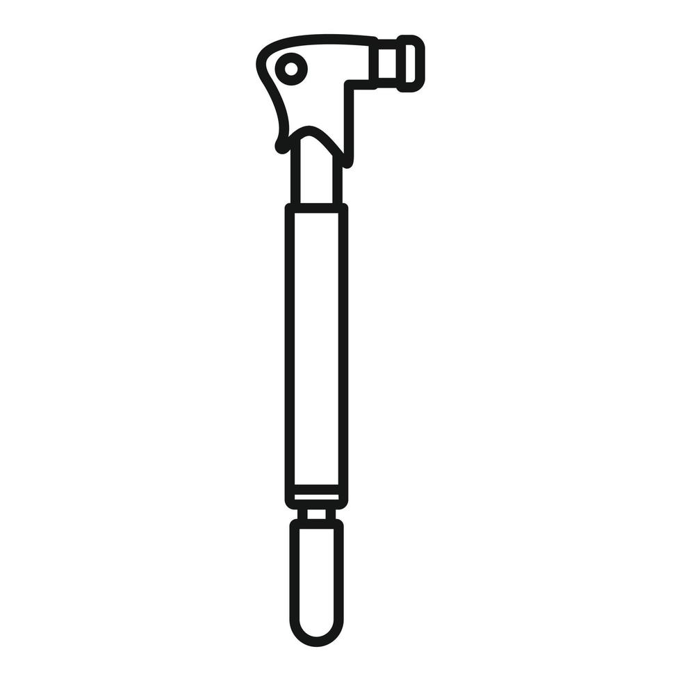 Bike tire pump icon, outline style vector