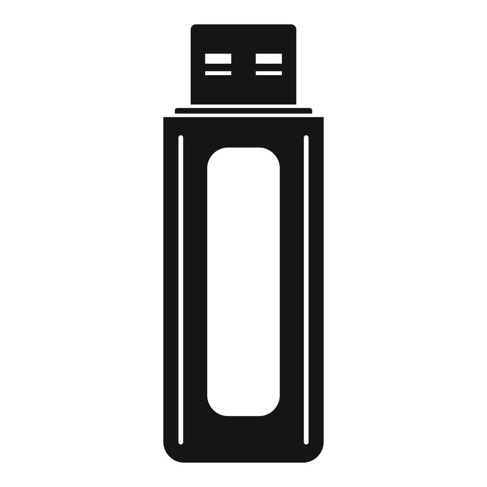 Computer equipment icon, simple style vector
