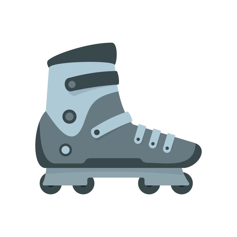 Extreme sport inline skates icon, flat style vector