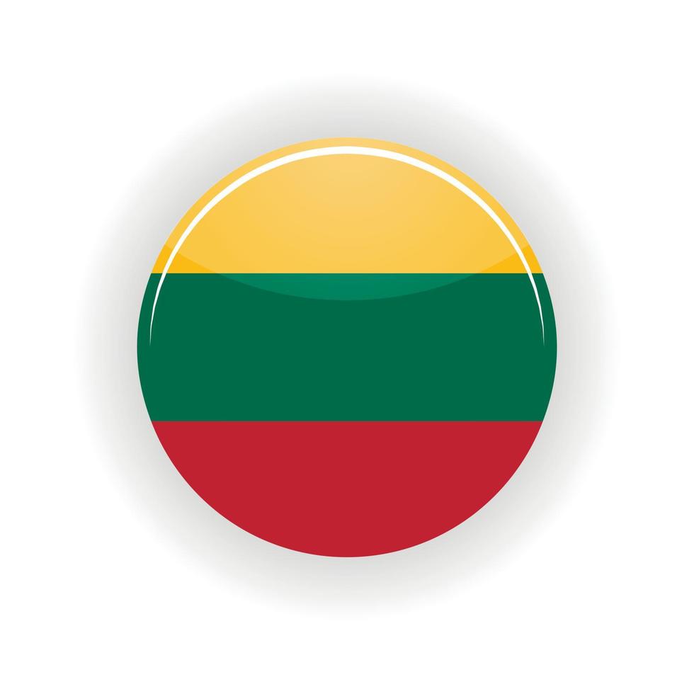 Lithuania icon circle vector