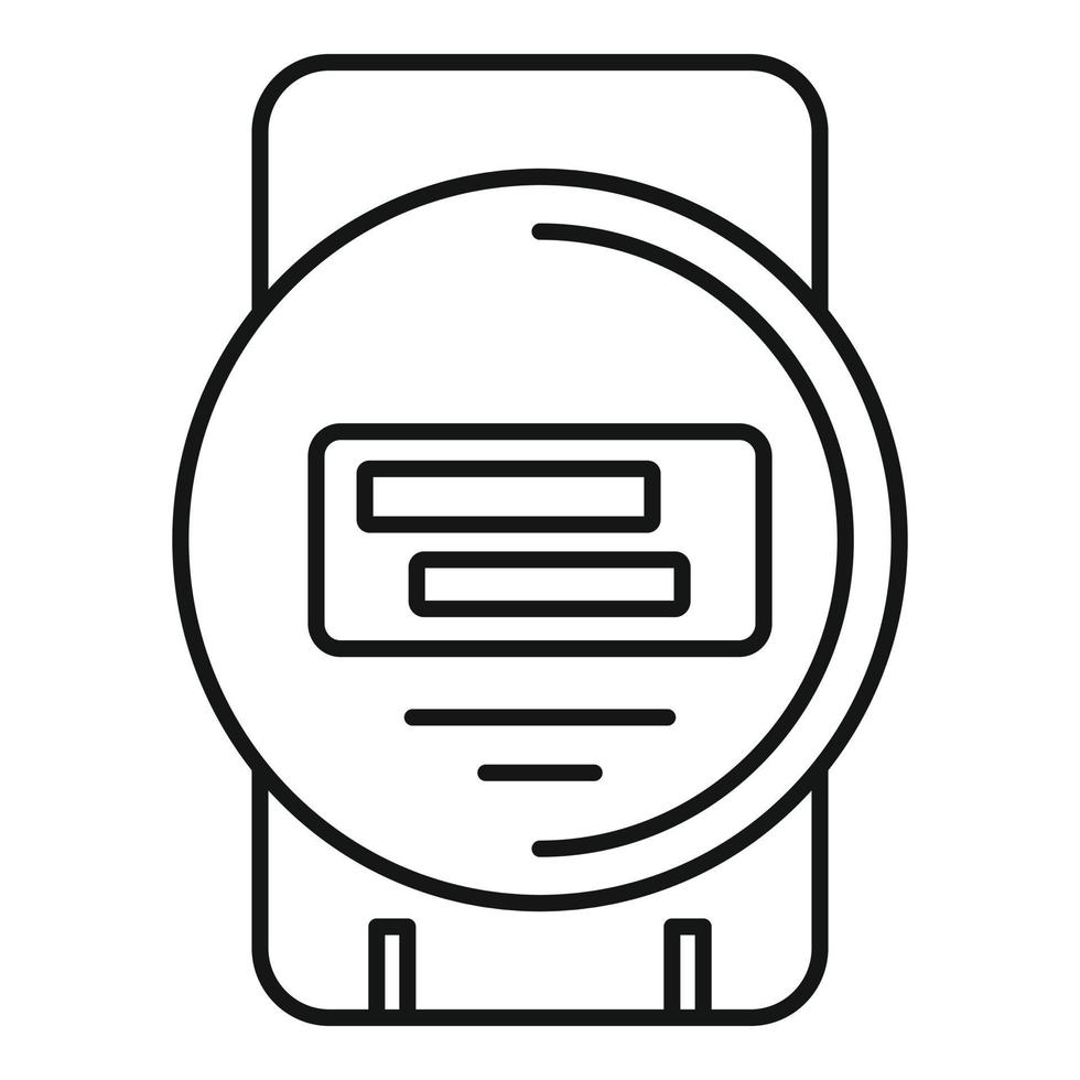 Electric counter icon, outline style vector